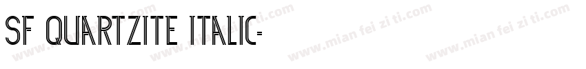 SF Quartzite Italic字体转换